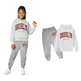 thumbnail image 1 of Boys Girls Sweatsuit Set 2PC Long Sleeve Printed Hooded Sweatsuits Pullover and Active Jogger Pants Winter Clothes Girls' Clothing Sets 13-14 Years Boys Girls Fashion, 1 of 3