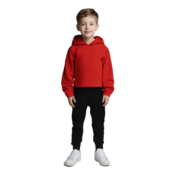 Boys Girls Sweatsuit Set 2PC Long Sleeve Red Hoodie and Jogger Pants Fall Winter Clothes Tween Clothes11-12 Years Boys Girls Fashion