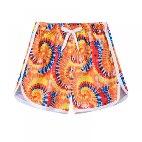 Boys Girls Swim Trunks Print Quick Dry Casual Board Shorts Kids Elastic Waist Swimwear Surf Beach Pants