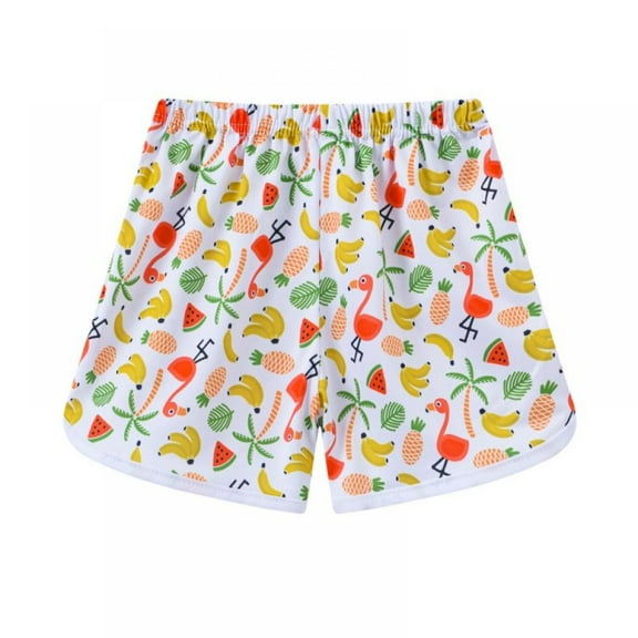 Boys Girls Swim Trunks Print Quick Dry Casual Board Shorts Kids Elastic Waist Swimwear Surf Beach Pants