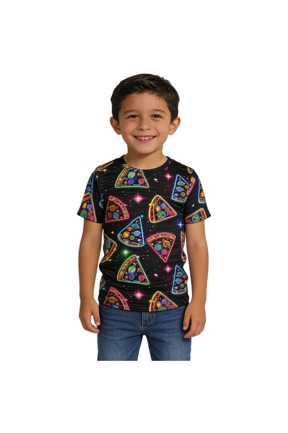 Boys Girls T-Shirts 3D Cool Graphic Shirts Kids Cool Short Sleeve Tees Black 1 Y-2 Y