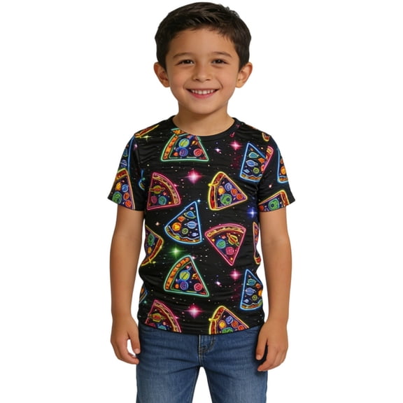 Boys Girls T-Shirts 3D Cool Graphic Shirts Kids Cool Short Sleeve Tees Black 6 Y-7 Y