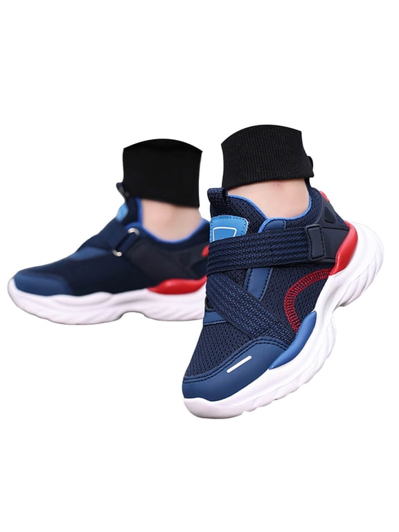 Boys Girls Tennis Shoes Kids Lightweight Breathable Sneakers Slip on Athletic Running Shoes for Toddlers