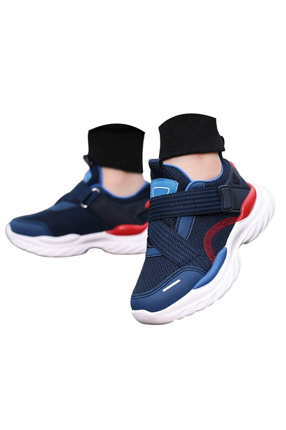 Boys Girls Tennis Shoes Kids Lightweight Breathable Sneakers Slip on Athletic Running Shoes for Toddlers
