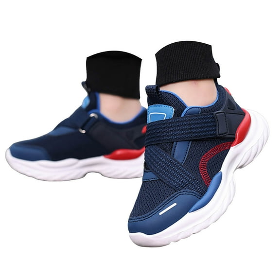 Boys Girls Tennis Shoes Kids Lightweight Breathable Sneakers Slip on Athletic Running Shoes for Toddlers