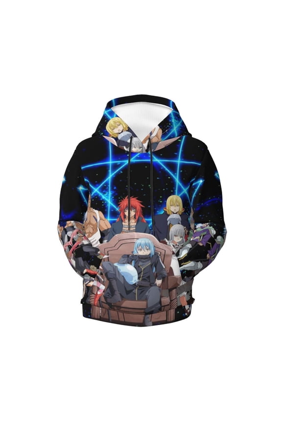 Boys Girls I Got Reincarnated As A Slime Pullover Hoodies 3D Print Novelty Colorful Kids Hoodie Sweatshirts with Pocket