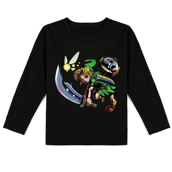 Boys & Girls The Legend of Zelda Comfy Long Sleeve Tee with Cool Print, Ideal for Seasonal Wear