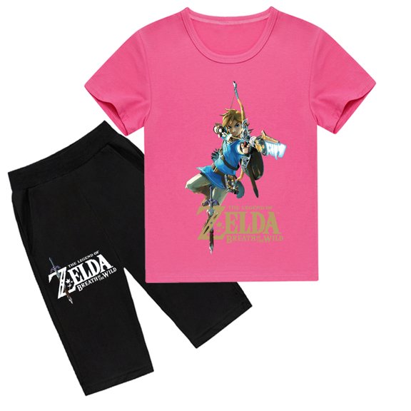 Boys & Girls' The Legend of Zelda Crew Neck Cotton Short Sleeve T-shirt and Shorts, A Stylish Choice
