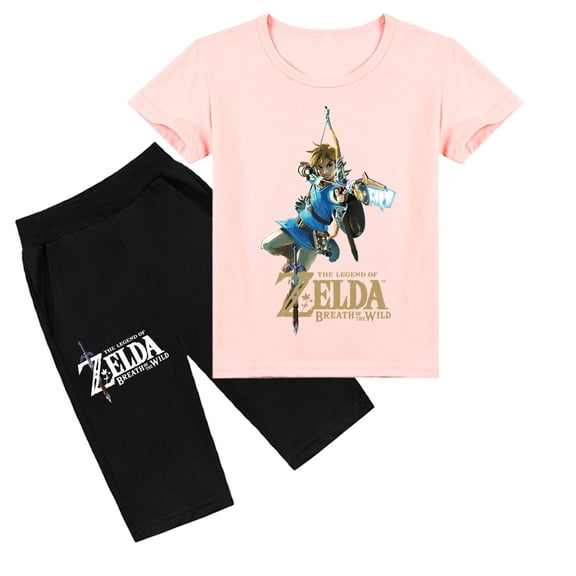 Boys & Girls' The Legend of Zelda Crew Neck Cotton Short Sleeve T-shirt and Shorts, A Stylish Choice