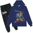 thumbnail image 1 of Boys Girls The Legend of Zelda Graphic Pullover Sweatshirt with Hood Sweatpants 2 Pieces Sweatsuit Outfits Clothes, 1 of 3