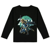 Boys Girls The Legend of Zelda Long Sleeve Cotton T-shirt with Attractive Print, Seasonal Essential