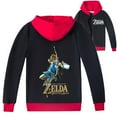 thumbnail image 1 of Boys & Girls The Legend of Zelda Print Outerwear Hooded Jacket with Zipper, Suitable for Mild Weather, 1 of 6