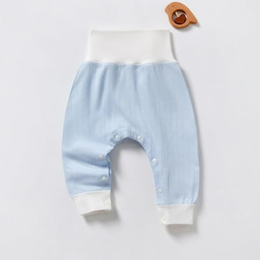Boys Girls Thin Fleece Sweeatpants Pure Active Jogger Pants with Drawstring Baby High Waisted Pants Cotton Snap Button Protection Solid Color Pants