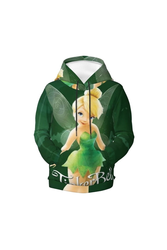 Boys Girls Tinker Bel Pullover Hoodies 3D Print Novelty Colorful Kids Hoodie Sweatshirts with Pocket