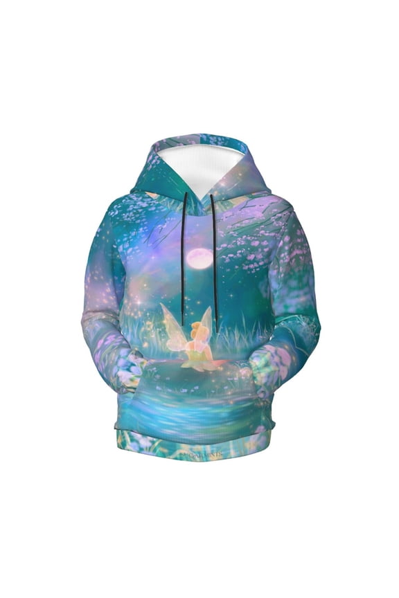 Boys Girls Tinker Bel Pullover Hoodies 3D Print Novelty Colorful Kids Hoodie Sweatshirts with Pocket