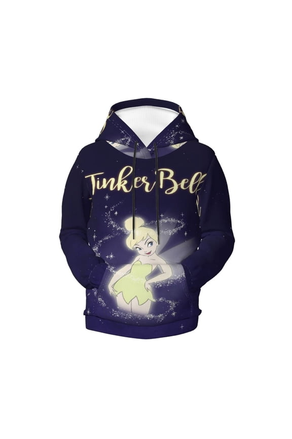 Boys Girls Tinker Bel Pullover Hoodies 3D Print Novelty Colorful Kids Hoodie Sweatshirts with Pocket