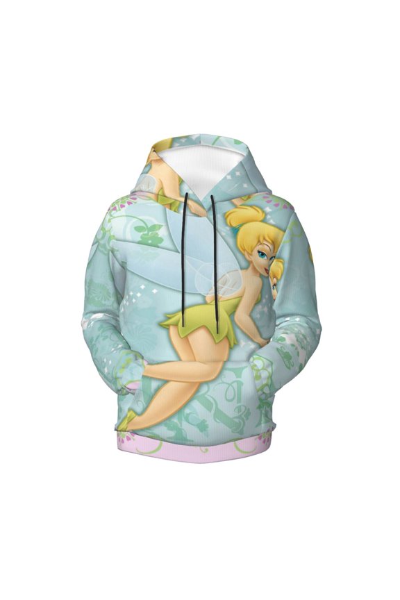 Boys Girls Tinker Bel Pullover Hoodies 3D Print Novelty Colorful Kids Hoodie Sweatshirts with Pocket