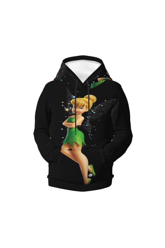 Boys Girls Tinker Bel Pullover Hoodies 3D Print Novelty Colorful Kids Hoodie Sweatshirts with Pocket