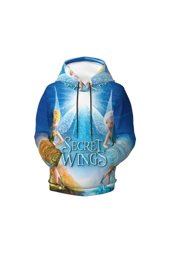Boys Girls Tinker Bel Pullover Hoodies 3D Print Novelty Colorful Kids Hoodie Sweatshirts with Pocket