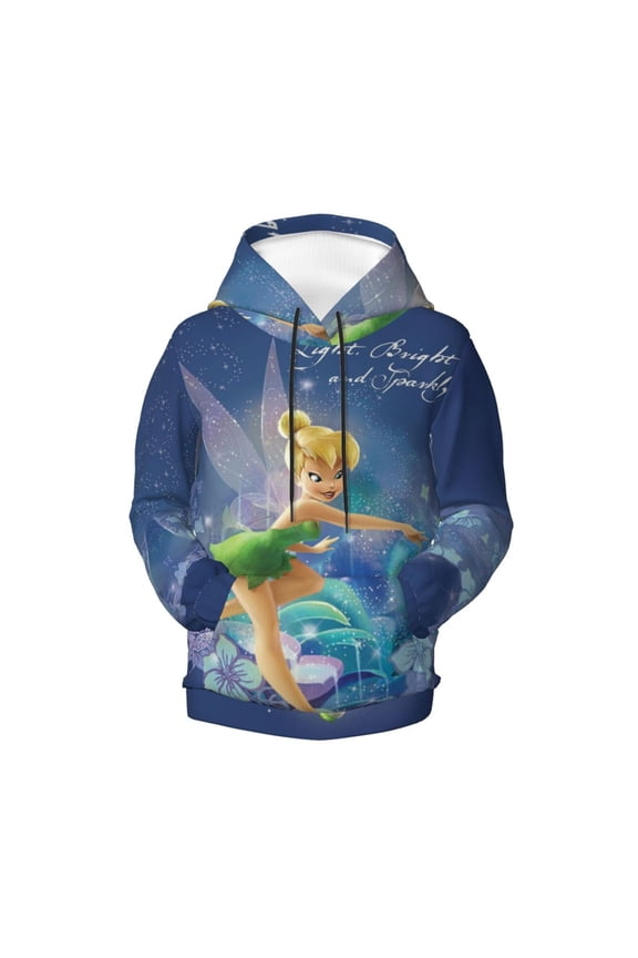 Boys Girls Tinker Bel Pullover Hoodies 3D Print Novelty Colorful Kids Hoodie Sweatshirts with Pocket