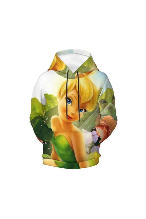 Boys Girls Tinker Bel Pullover Hoodies 3D Print Novelty Colorful Kids Hoodie Sweatshirts with Pocket