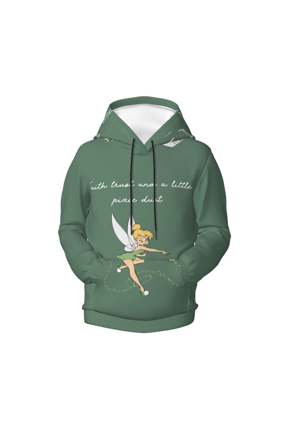 Boys Girls Tinker Bel Pullover Hoodies 3D Print Novelty Colorful Kids Hoodie Sweatshirts with Pocket