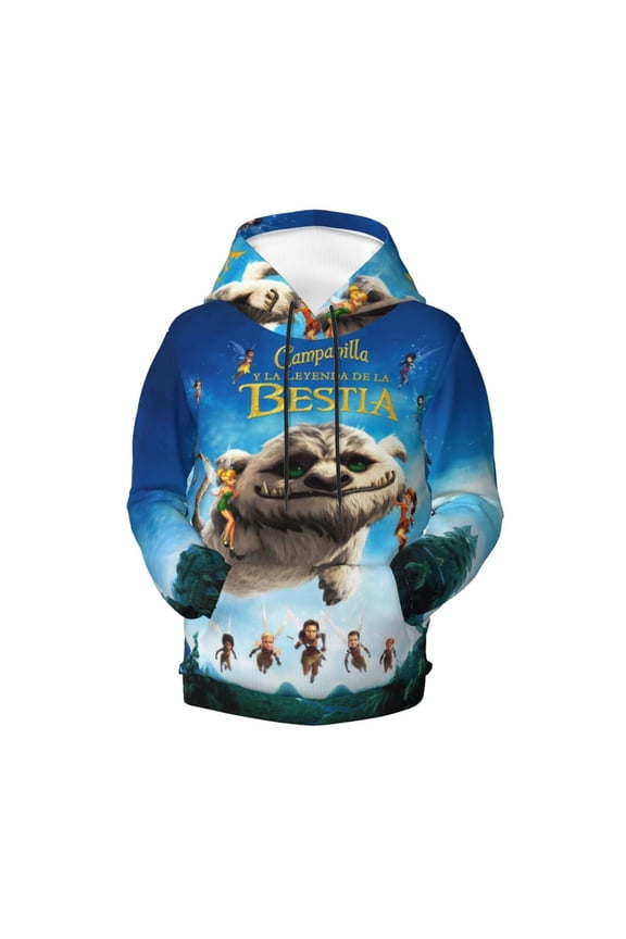 Boys Girls Tinker-bel and the Legend of the NeverBeast Pullover Hoodies 3D Print Novelty Colorful Kids Hoodie Sweatshirts with Pocket
