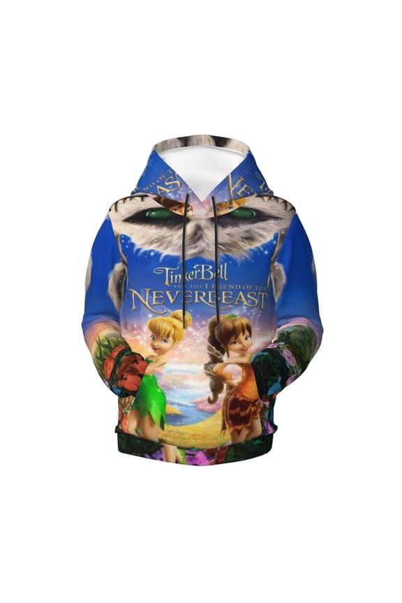 Boys Girls Tinker-bel and the Legend of the NeverBeast Pullover Hoodies 3D Print Novelty Colorful Kids Hoodie Sweatshirts with Pocket