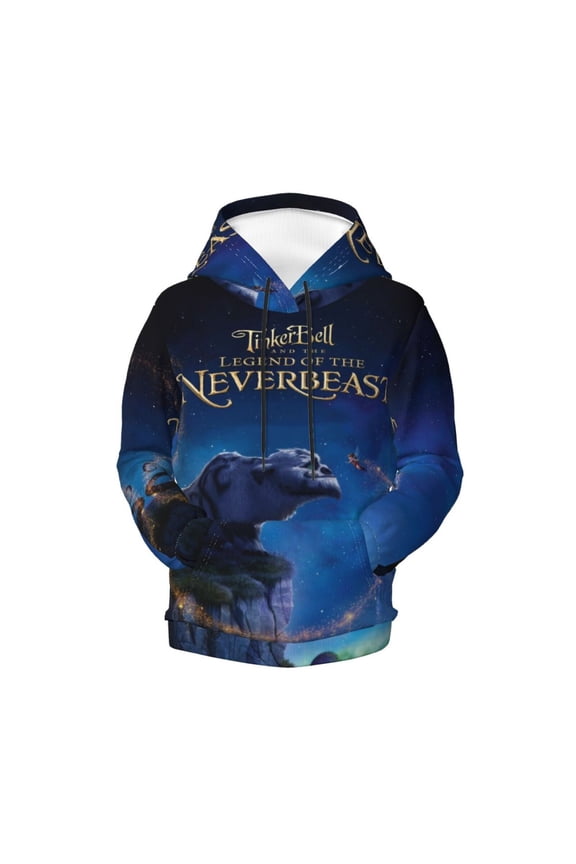 Boys Girls Tinker-bel and the Legend of the NeverBeast Pullover Hoodies 3D Print Novelty Colorful Kids Hoodie Sweatshirts with Pocket