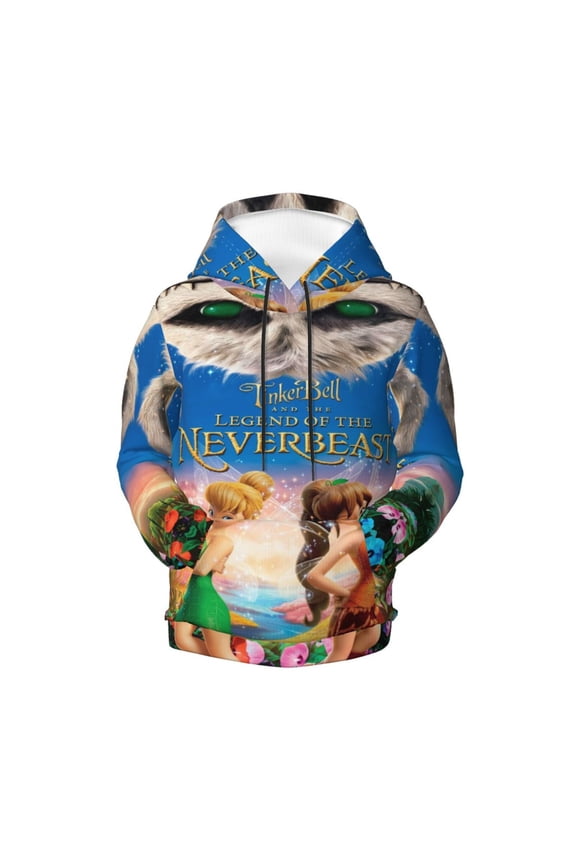 Boys Girls Tinker-bel and the Legend of the NeverBeast Pullover Hoodies 3D Print Novelty Colorful Kids Hoodie Sweatshirts with Pocket