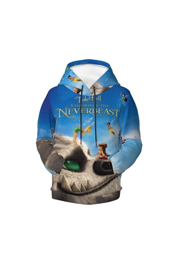 Boys Girls Tinker-bel and the Legend of the NeverBeast Pullover Hoodies 3D Print Novelty Colorful Kids Hoodie Sweatshirts with Pocket