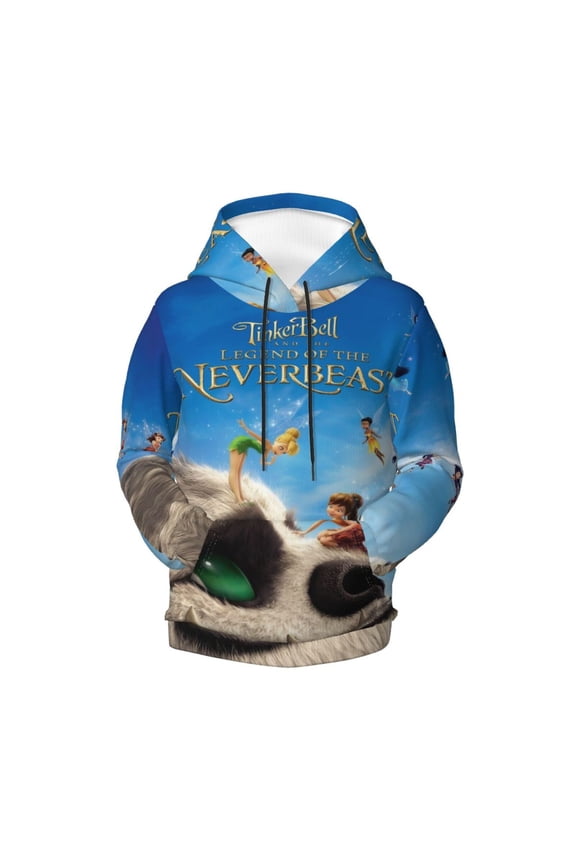 Boys Girls Tinker-bel and the Legend of the NeverBeast Pullover Hoodies 3D Print Novelty Colorful Kids Hoodie Sweatshirts with Pocket