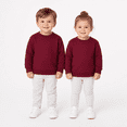 thumbnail image 1 of ClassExceed Toddler Sweatshirt, Boys & Girls Fleece Crewneck Pullover, Unisex School Uniform, Burgundy, 3T, 1 of 8