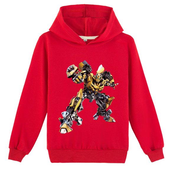 Boys Girls Transformers Cotton Casual Printing Hoodies Loose Sweatshirts Graphic Spring Autumn Clothings