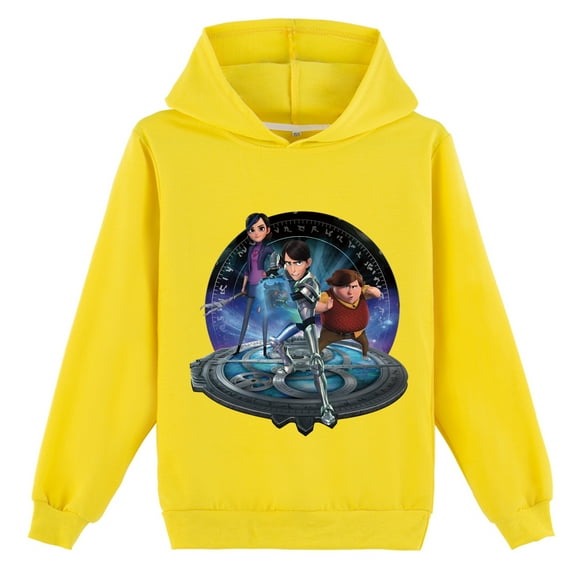 Boys Girls Trollhunters Comfy Hoodies Pullover Hooded Loose Fit Tops Kids Cotton Sweatshirt Hoodies Clothes