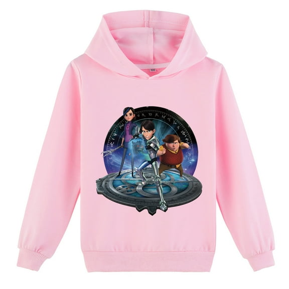 Boys Girls Trollhunters Comfy Hoodies Pullover Hooded Loose Fit Tops Kids Cotton Sweatshirt Hoodies Clothes