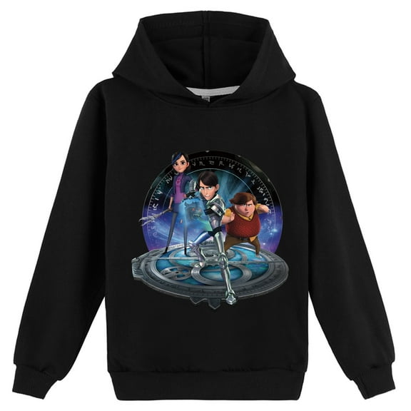 Boys Girls Trollhunters Comfy Hoodies Pullover Hooded Loose Fit Tops Kids Cotton Sweatshirt Hoodies Clothes