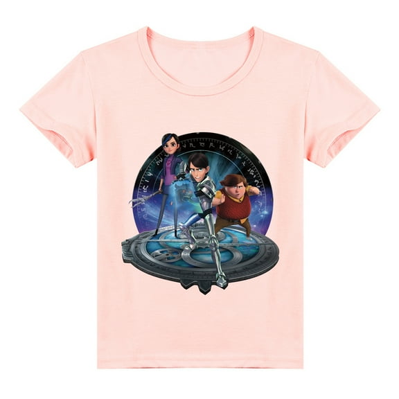 Boys Girls Trollhunters Print Cotton Short Sleeve T-shirt Children's Casual Top for Summer Clothings