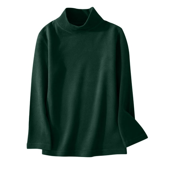 Boys Girls Turtleneck Long sleeve Shirt Kids Soft Cotton Mock Neck Pullover Fall Winter Basic Tops Active Layer Shirt