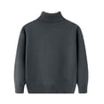 thumbnail image 1 of Boys Girls Turtleneck Sweater Casual Solid Color Soft Cotton Pullover Tops Kids Warm Winter Long Sleeve Outfits 2-15 Years, 1 of 5