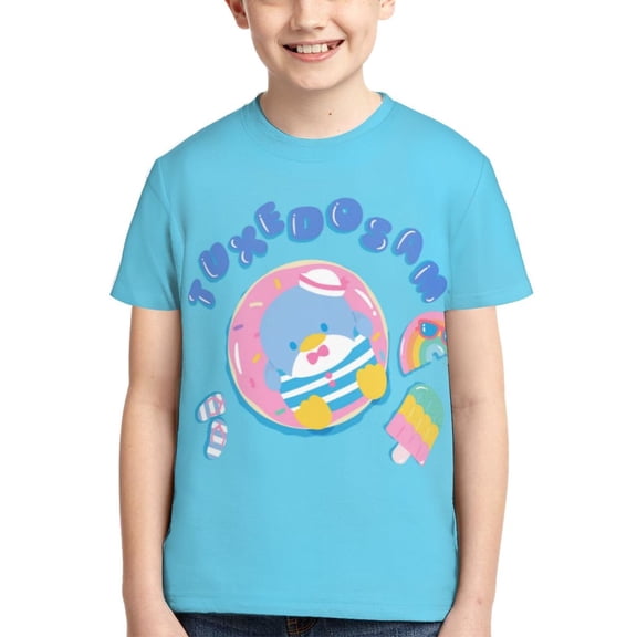 Boys Girls Tuxedosam Shirt Graphic T-Shirt Crewneck Short Sleeve 3d Colorful Tops Tees