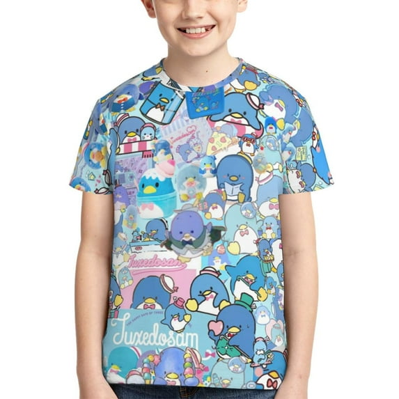Boys Girls Tuxedosam Shirt Graphic T-Shirt Crewneck Short Sleeve 3d Colorful Tops Tees