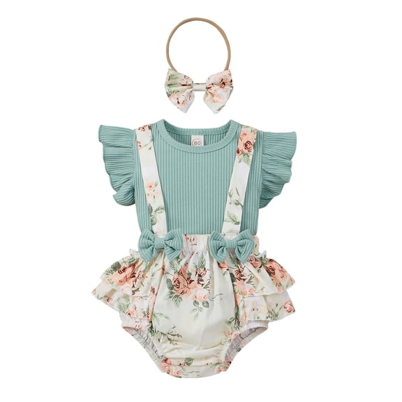 Boys Girls Two Piece Outfits Baby Girl Summer Clothes Short Sleeve   Floral Print Shorts   Summer Outfits for Girls Boys