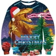 thumbnail image 1 of Boys Girls Ugly Christmas Sweatshirt Kids 3D Funny Xmas Long Sleeve Dinosaurs Pullover Sweater Tops T-Shirt, 1 of 7