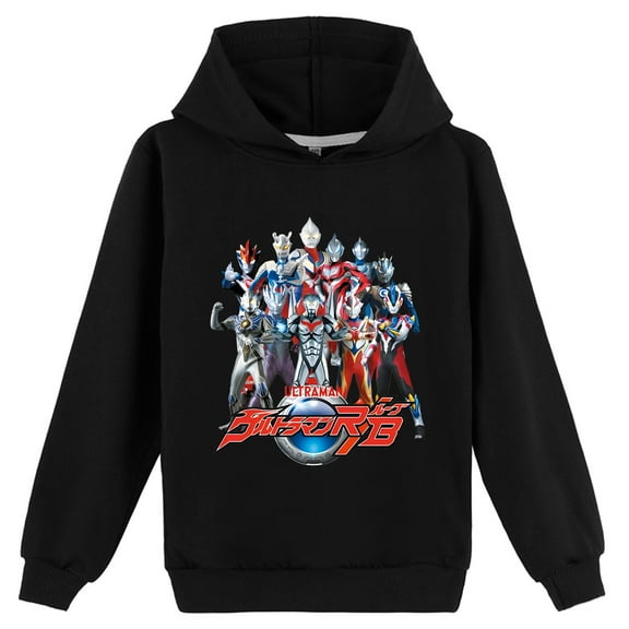 Boys Girls Ultraman Comfy Pullover Hoodie Loose Fit Tops Cotton Sweatshirt with Hood