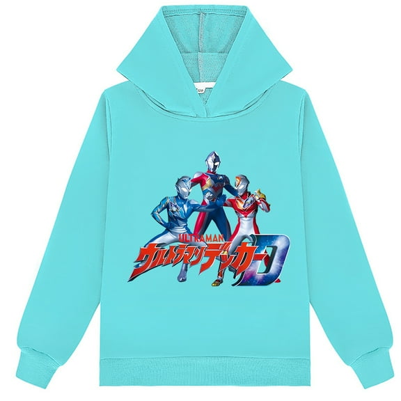Boys Girls Ultraman Cotton Casual Printing Hoodies Loose Sweatshirts Graphic Spring Autumn Hooded