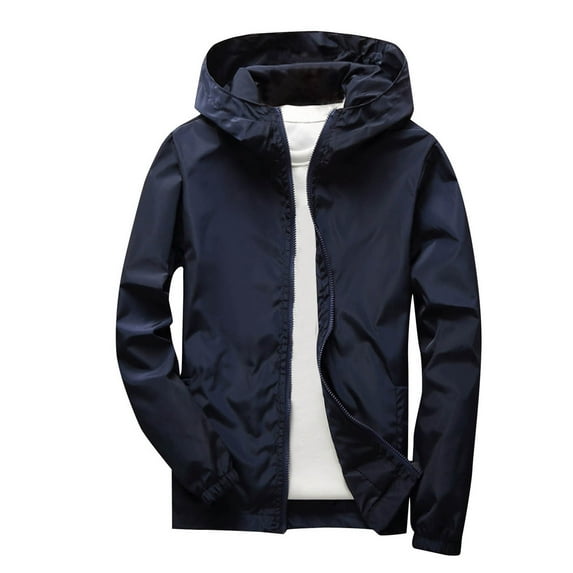 Boys Girls Uniform Windbreaker Jacket Waterproof Lightweight Rain Jacket Youth Boys Fall Hooded Rain Coats w/Pockets