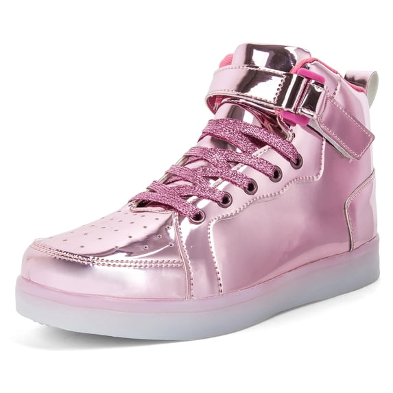 Boys Girls Unisex Led Light Shoes High Top Light Flashing Trainers Usb Charging Shoes