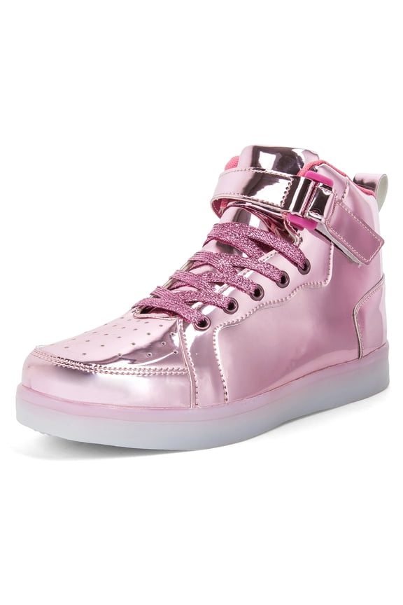 Boys Girls Unisex Led Light Shoes High Top Light Flashing Trainers Usb Charging Shoes