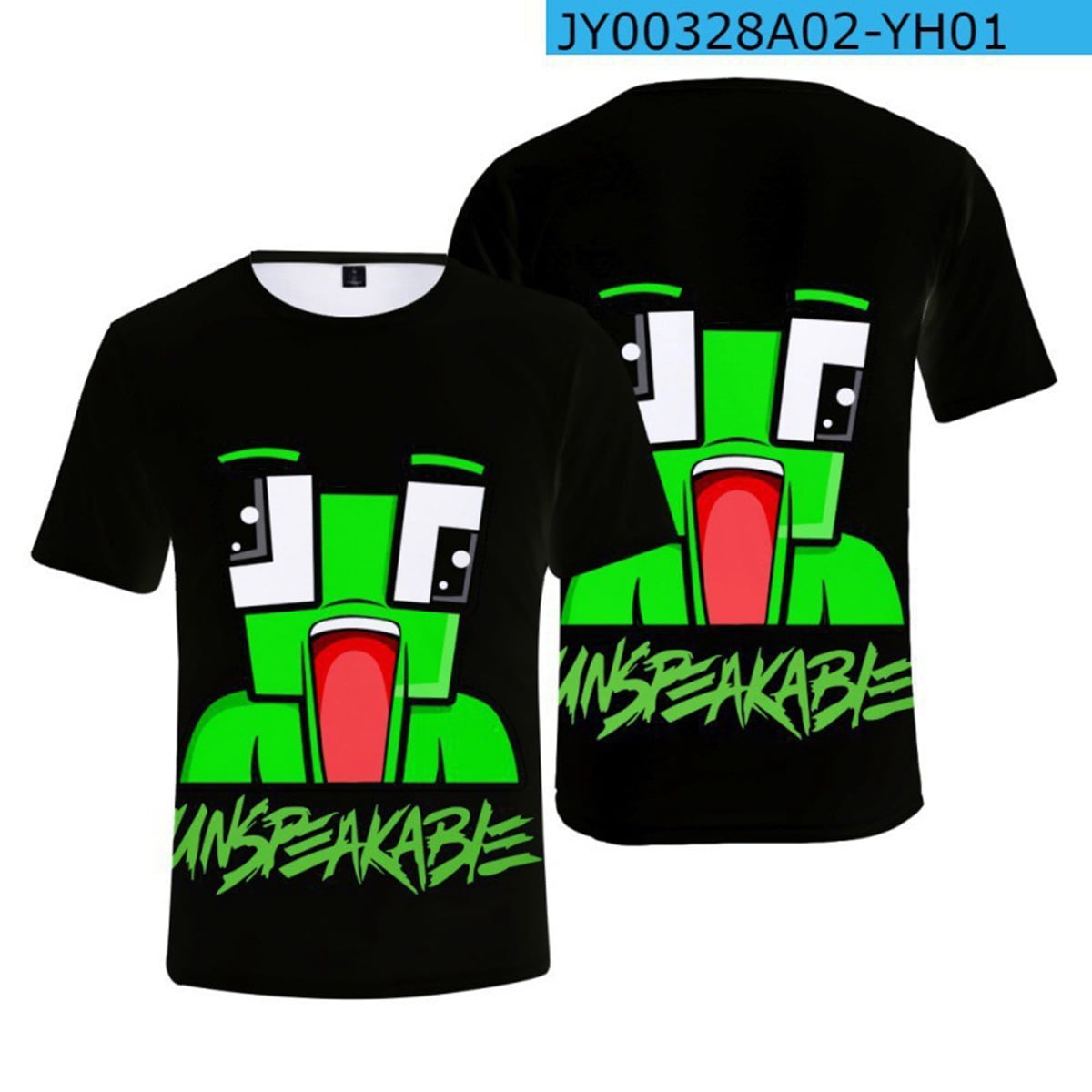 Boys Girls Unspeakables Anime 3D Cartoon Graphics Printed Casual Sport T-Shirts Summer Short Sleeve Crewneck Breathable Shirt Soft Active Tops Theme Party Tees Cotton Novelty Clothes Kids Gift 3-13